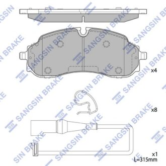 Колодки тормозные передние Ford Transit 150, 250, 350, E-Transit (22-) Hi-Q (SANGSIN) SP4105