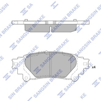Колодки тормозные задние Lexus IS250 (13-), Prius (11-) Hi-Q (SANGSIN) SP4131
