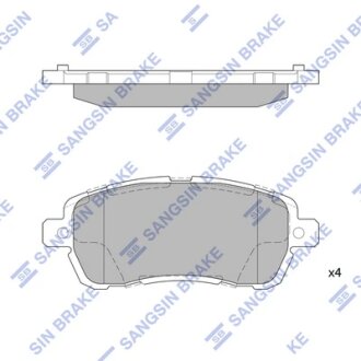 Комплект гальмівних колодок Hi-Q (SANGSIN) SP4138