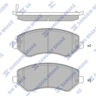 Колодки тормозные передние Chrysler Voyager (-08), Dodge Caravan (04-) Hi-Q (SANGSIN) SP4170