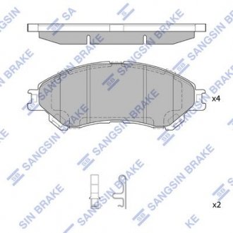 Колодки тормозные дисковые передние Hi-Q (SANGSIN) SP4212 (фото 1)