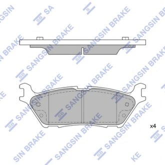Колодки гальмівні дискові (комплект 4 шт) Hi-Q (SANGSIN) SP4274