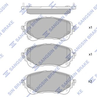 Колодки гальмівні передні Toyota Corolla (19-) HI-Q Hi-Q (SANGSIN) SP4368