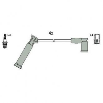 FORD Комплект проводов зажигания FIESTA IV 1.25 i 95-02, FOCUS I (DAW, DBW) 1.4 98-04, FUSION 1.25 04-12 HITACHI 134677