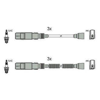 DB Провода зажигания Smart 0.6/0.7 98- HITACHI 134952