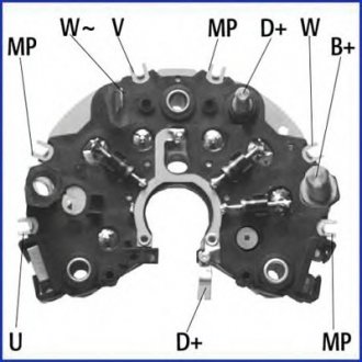 VW Мост диодный Alfa Romeo 145-156,Audi A4/6,Seat,Skoda,Golf,Passat,Polo,Vento HITACHI 139481