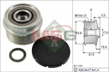 Шкив генератора INA 535 0223 10
