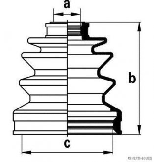 Пильник ШРУС гумовий + змазка JAKOPARTS J2884001