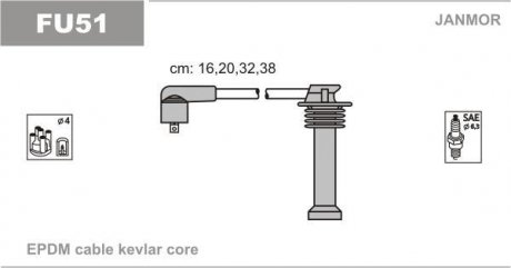 Провід В/В Ford Focus 1.4/1.6 04- Janmor FU51