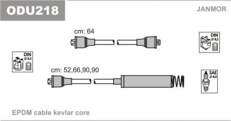 Провід В/В Opel Kadett 1.8, 2.0 84-92 Janmor ODU218