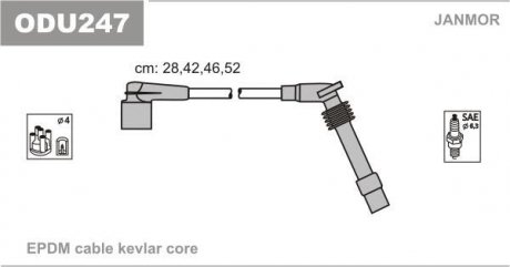 Провід В/В Opel 1.6 Janmor ODU247 (фото 1)