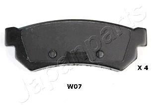 CHEVROLET Тормозные колодки задн.Lacetti,Daewoo Nubira JAPANPARTS PP-W07AF