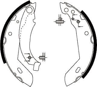 Щеки тормозные задн. PEUGEOT 1,0-1,9 RENAULT 1,1-1,9 Jurid 361313J (фото 1)