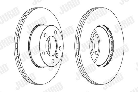 Тормозной диск передний BMW 1-Series, 3-Series, Z4 Jurid 562342JC