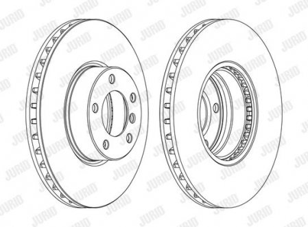 Тормозной диск передний BMW 5-Series / Alpina B10 Jurid 562384JC1