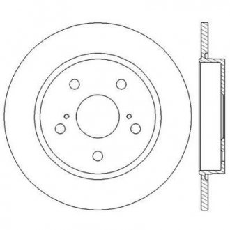 Тормозной диск задний Toyota Auris, Corolla (2006->) Jurid 562599JC