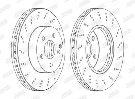 Тормозной диск передний Mercedes C-Class, SLS Sport&AMG Models Jurid 562619JC1