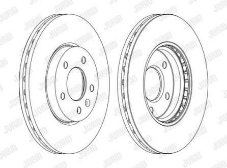 Тормозной диск передний Chevrolet Cruze, OrLando, Volt / Opel Ampera, Astra J, Zafira Jurid 562631JC1