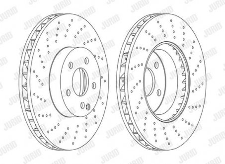 Тормозной диск передний AMG Mercedes C-Class (C204, S204, W204), E-Class (C207, A207, S212, W212) Jurid 562634JC1