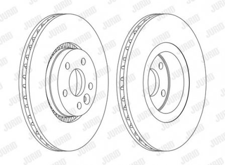 Тормозной диск передний Ford Galaxy, S-Max / Land Rover Freelander / Volvo S60, S80, XC70 Jurid 562643JC1