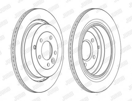 Тормозной диск задний Land Rover Discovery III, IV, Range Rover Sport Jurid 562657JC1