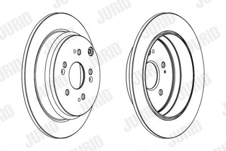Гальмівний диск задній Honda CR-V III, IV (2007->) Jurid 562884JC