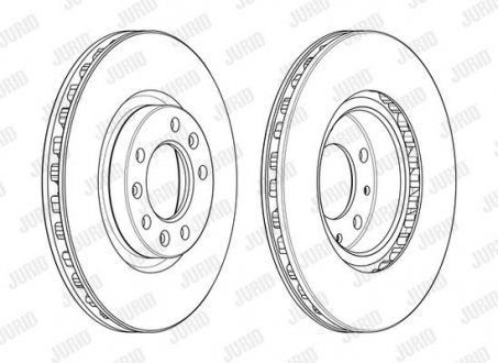 Тормозной диск передний Citroen Berlingo, C4 / Opel Combo / Peugeot Partner, Rifter Jurid 562991JC1