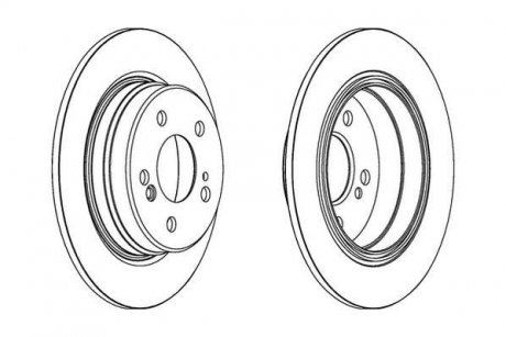 Гальмівний диск задній Mercedes 124, E-Class (W124, W210, S124, A124, C124) / Chrysler Jurid 563040JC