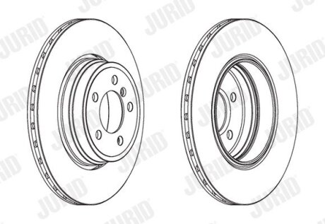 Тормозной диск задний BMW 7 (E65, E66, E67) Jurid 563066JC1