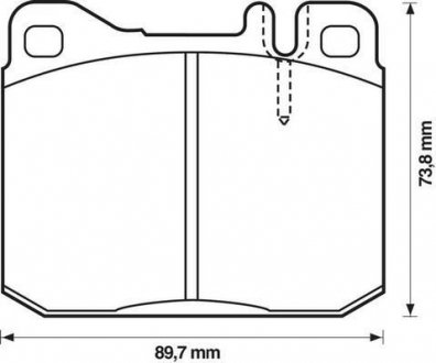 Гальмівні колодки передні Mercedes S-Class (C126, W126), SL (C107, R107), 123 (W123, C123, S123) Jurid 571278J (фото 1)