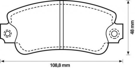 FIAT Колодки тормозные передние PANDA 82-,REGATA 83-,UNO Jurid 571297J (фото 1)