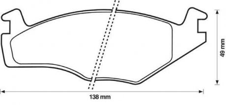 Тормозные колодки передние VW Caddy, Golf 1-3, Jetta, Passat / Seat Cordoba, Ibiza, Inca, Toledo Jurid 571317J (фото 1)