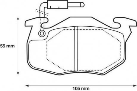 PEUGEOT Тормозн.колодки передн.106,205,305,309,405,Renault 11,19,21,Clio,Rapid,Super 5 Jurid 571332J