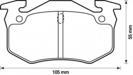 CITROEN Тормозные колодки задн. ZX 91-,Xsara,Peugeot 206-309,Renault 19,Clio,Megane I Jurid 571334J (фото 1)