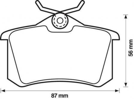 Гальмівні колодки задні VW Polo, Passat, Jetta, Golf / Audi A4/ Peugeot / Renault / Citroen Jurid 571361J (фото 1)