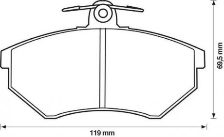 Колодки тормозные пер. (WVA 20669) (16,2мм) VW PASSAT (без датчика) Jurid 571376J