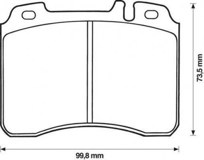 Гальмівні колодки передні Mercedes 124, 190, C-Class, CLK, E-Class, SL, SLK Jurid 571413J (фото 1)