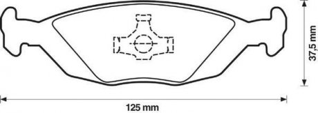 VOLVO Колодки тормозные задние 440 9/88- 460 2/90- 480 9/87 900 8/8 Jurid 571428J