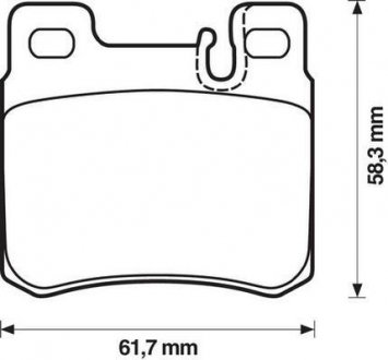 Тормозные колодки задние Mercedes 124, 190, C-Class,E-Class, SL, SLK Jurid 571435J