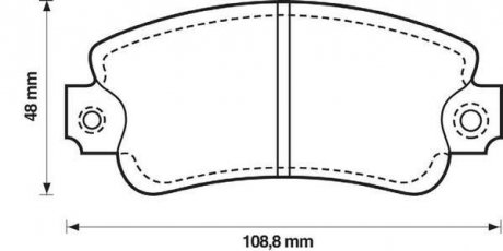 FIAT Колодки тормозные передние PANDA 82-,REGATA 83-,UNO Jurid 571464J (фото 1)