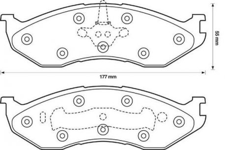 JEEP Колодки тормозные передние Cherokee,Grand Cherokee,Wrangler 2.1/2.5 90- Jurid 571519J