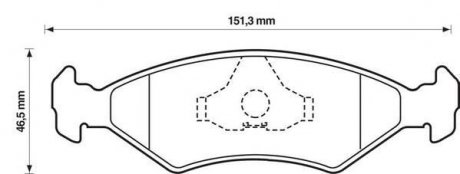 FORD Колодки тормозные передние ESCORT 80-90 Jurid 571536J (фото 1)