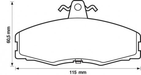 FORD Колодки тормозные передние SIERRA 1.3 82- 1.6 Jurid 571540J (фото 1)