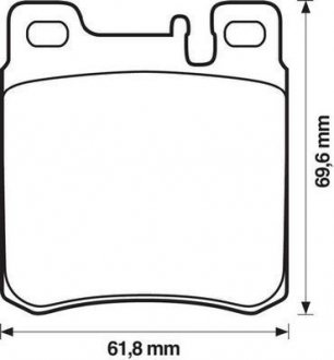 Гальмівні колодки задні Mercedes C-Class, CLK, E-Class, S-Class, SL, SLK / Chrysler Crossfire Jurid 571722J (фото 1)