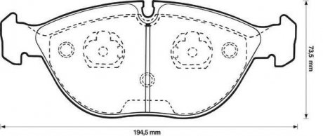 Гальмівні колодки передні Audi A8, TT / BMW 7-Series, Z8 Mercedes S-Class, E-Class / Bentley Jurid 571872J