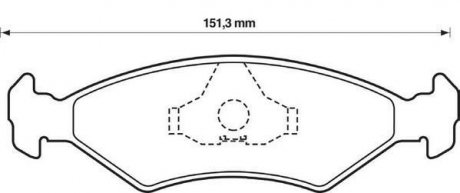 FORD Тормозные колодки дисковые Fiesta 95-00 Jurid 571914J (фото 1)