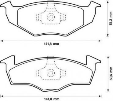 Тормозные колодки передние Skoda Fabia, Roomster / VW Fox, Lupo, Polo / Seat Arosa Jurid 571923J