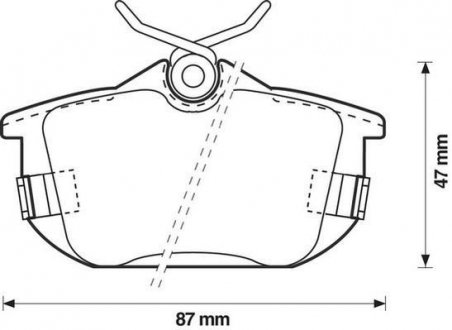 Гальмівні колодки задні Mitsubishi Carisma, Colt, Space Star / Smart Forfour / Volvo S40, V40 Jurid 571941J