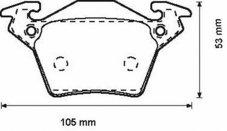 Тормозные колодки задние Mercedes Vito (W638) Jurid 571947J