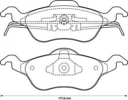 Колодки тормозные передние FOCUS 1.4-2.0 98- Jurid 571967J